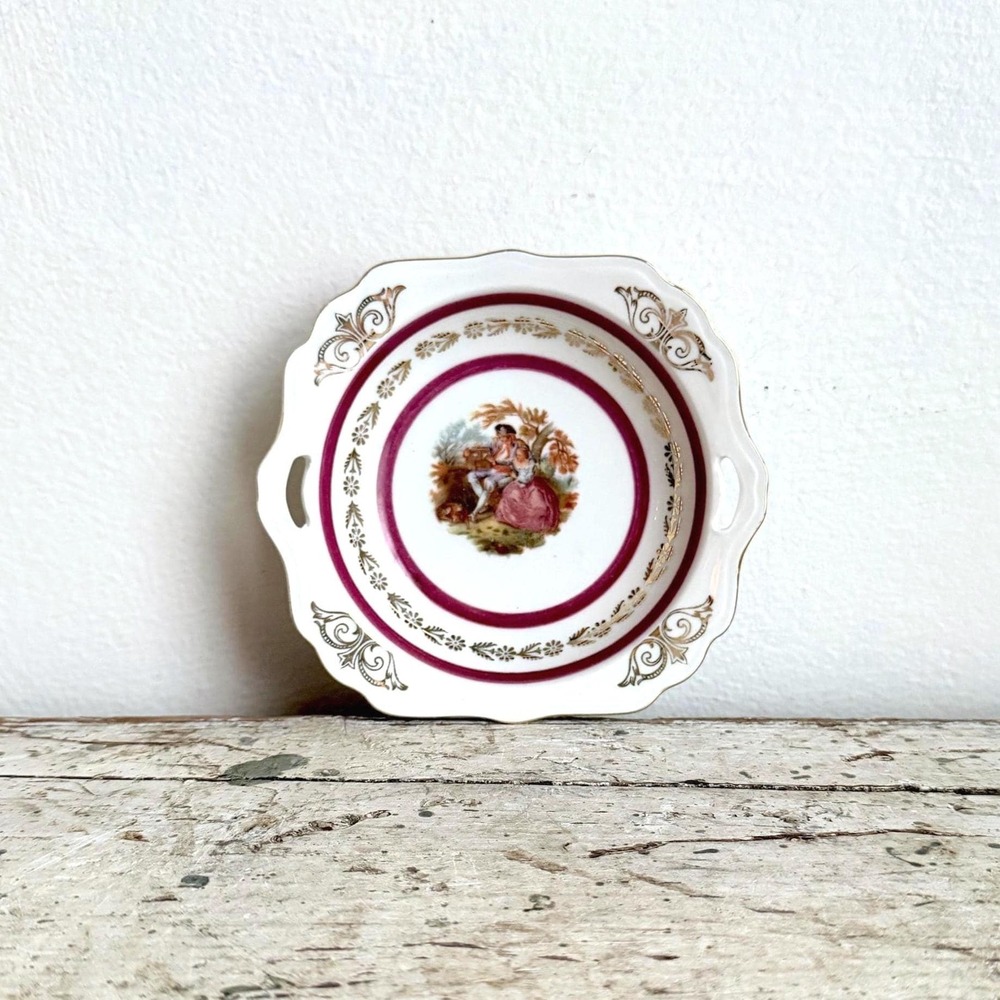 Vintage Bavarian Porcelain Dessert Plate, Bavaria Made in Germany Wall Plate